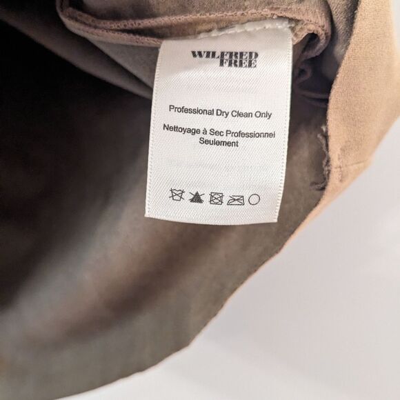 Aritzia Wilfred Free Faux Suede Brown Shift Nori Dress - Picture 7 of 7